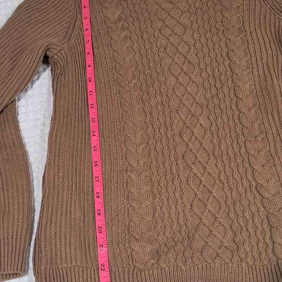 Tommy Hilfiger Beige Cable Knit Sweater For Women - Picture 2 of 13